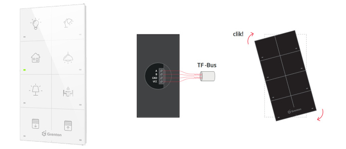 Smart Panel inteligentnego domu GRENTON TPA-208-T-02 TF-Bus biały